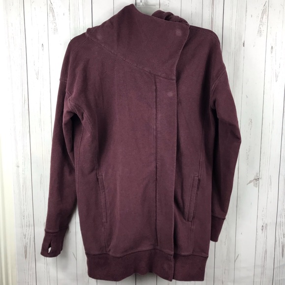 lululemon athletica Jackets & Blazers - Lululemon Burgundy Wrap Up Jacket Size 4